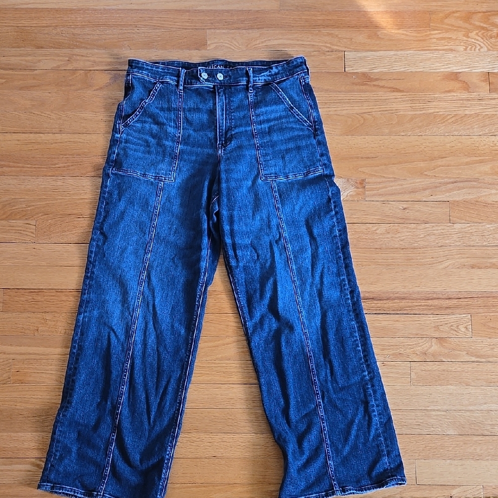 American Eagle Outfitters Blue Flare & Wide Leg Jeans